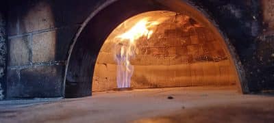 Gasbrenner von Avanzini in einem neapolitanischen Pizzaofen