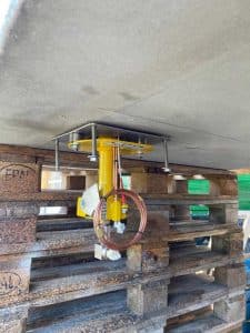 Gasbrenner Drago P1 Plus am Pizzaofen montiert