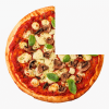 Ofenkonfigurator Dreiviertel Pizza