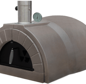 Amphora Pizzaofen Bausatz mit glasierter Keramik Hülle in Grau