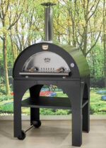 Clementi Pulcinella Pizzaofen aus Metall mit fahrbarem Untergestell