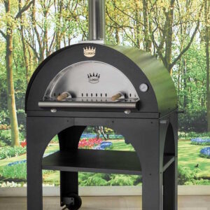 Clementi Pulcinella Pizzaofen aus Metall mit fahrbarem Untergestell