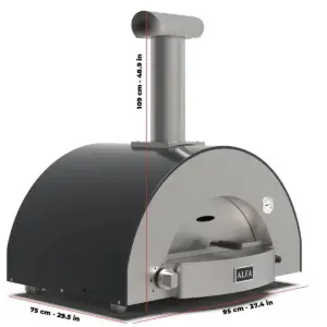 Alfa Forni Classico 2 pizze Maße