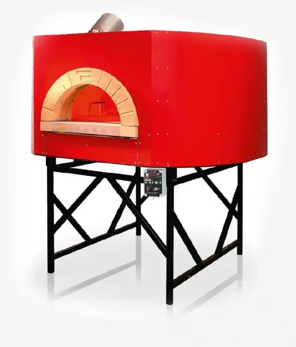 Pavesi RPM 140x160 Pizzaofen Holz Gas mit roter Metallhülle