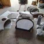 Alle Teile des Pizzaofen Bausatz Four Grand Mere Alf