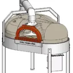 Rotierender Pizzaofen mit Drehteller