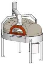 Rotierender Pizzaofen mit Drehteller
