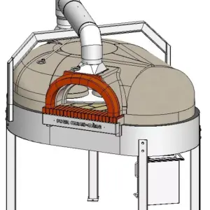 Rotierender Pizzaofen mit Drehteller