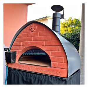 Ein Feuer brennt im Pizzaparty Passione